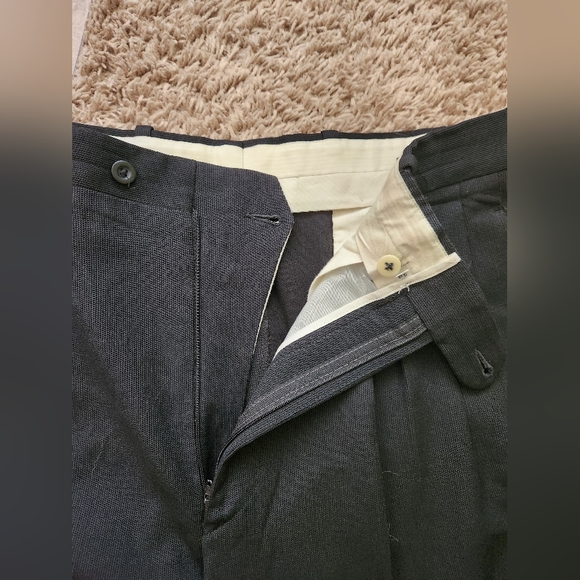 Bernard Zins Men's Black DressPants Size 32 - Picture 2 of 4